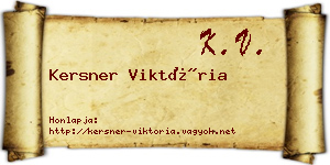 Kersner Viktória névjegykártya
